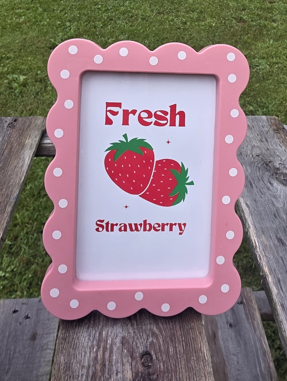Fresh Strawberry Frame Wall Decor/tabletop Frame 7 x 5